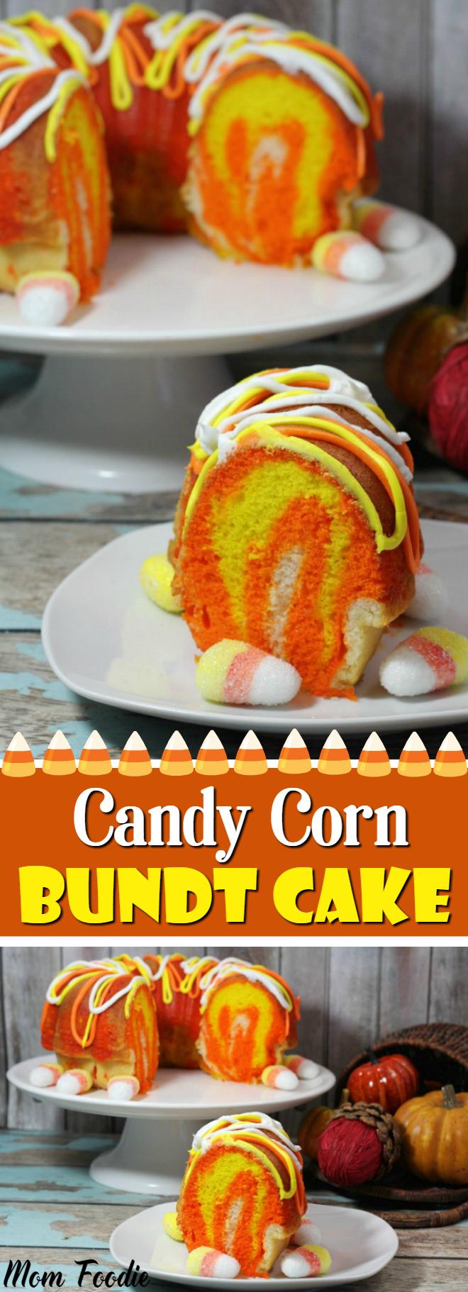 Candy Corn Bundt Cake