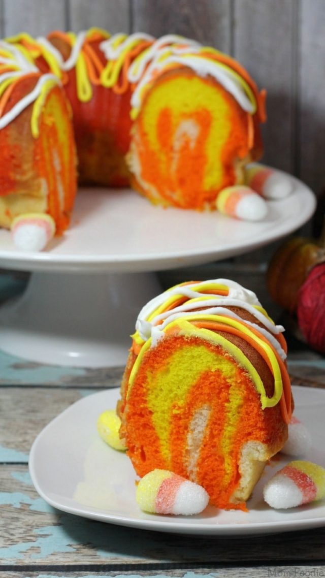 Candy Corn Bundt Cake Recipe A Fun Easy Fall Dessert Mom Foodie