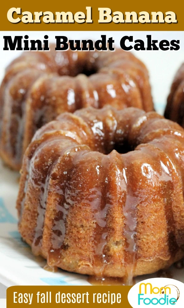 Caramel Banana Bundt Cakes