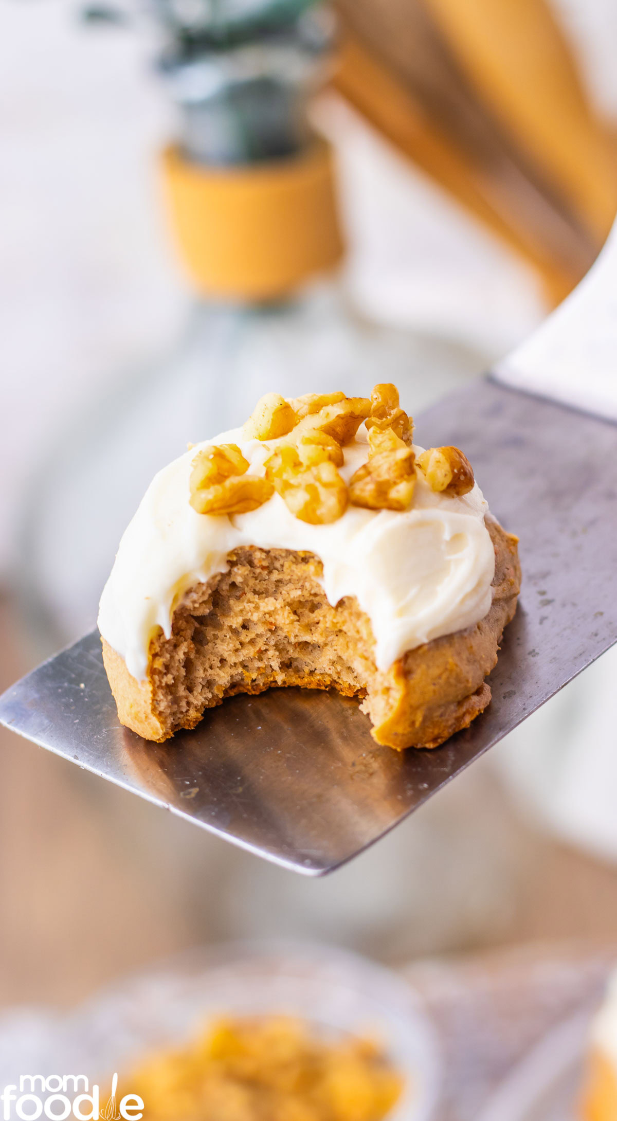 Carrot Cake Mix Cookies with cream cheese frosting