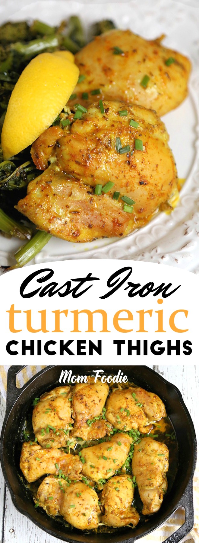 Cast Iron Turmeric Chicken Thighs Recipe - Keto Diet Recipe Low carb #keto #lowcarb #turmeric #castiron