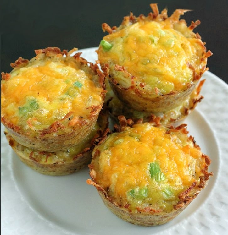 Cheddar Onion Hash Brown Cups feature