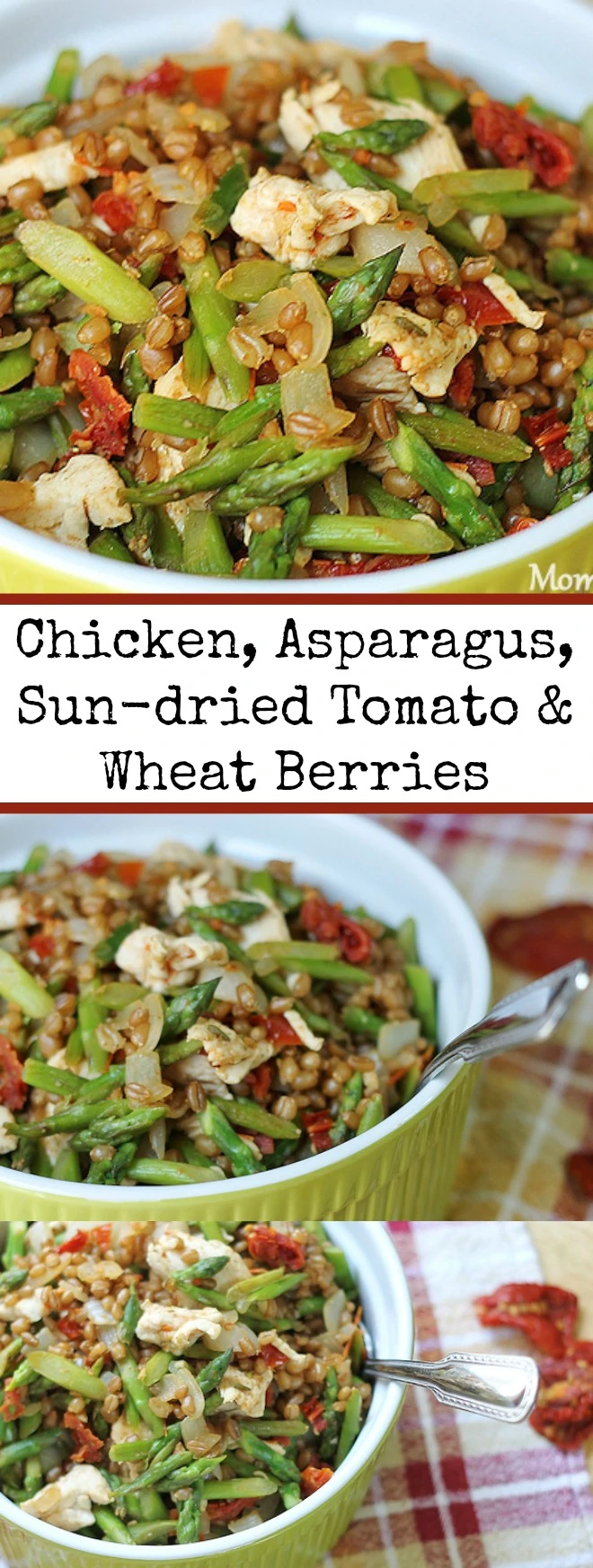 Chicken, Asparagus, Sun-dried Tomato and Wheat Berries