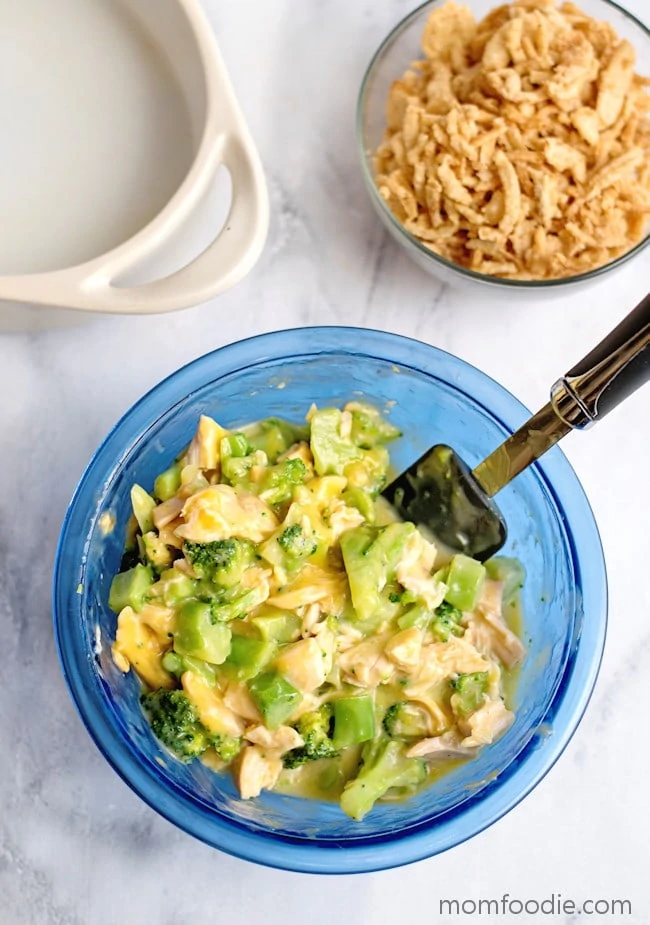 Chicken Broccoli Cheese Casserole mixed