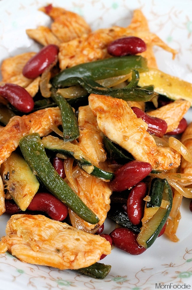 Chicken Poblabo & Bean Stir Fry