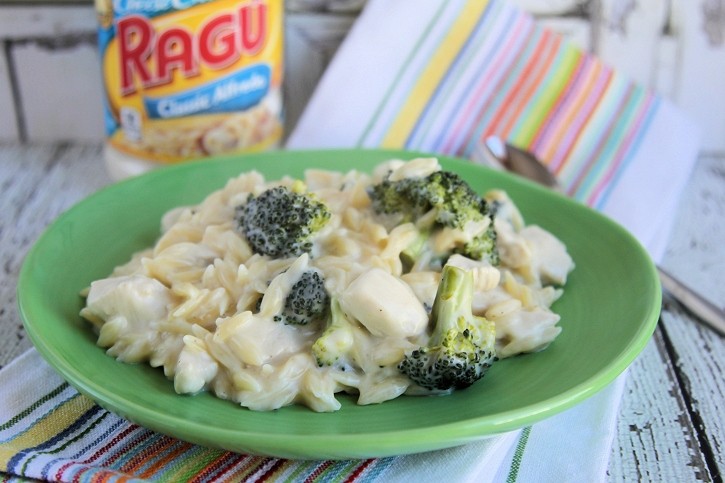 Chicken and Broccoli Orzo Alfredo