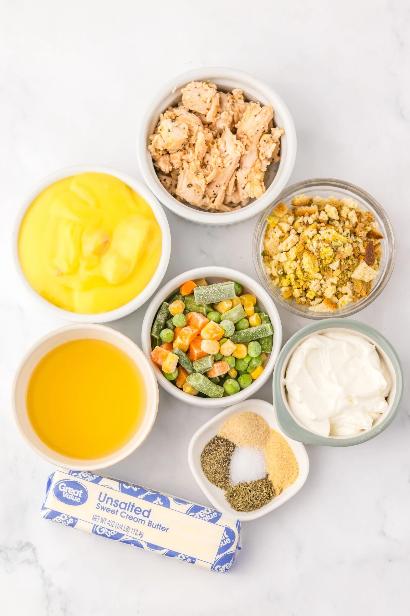 Chicken and Stuffing Casserole Ingredients
