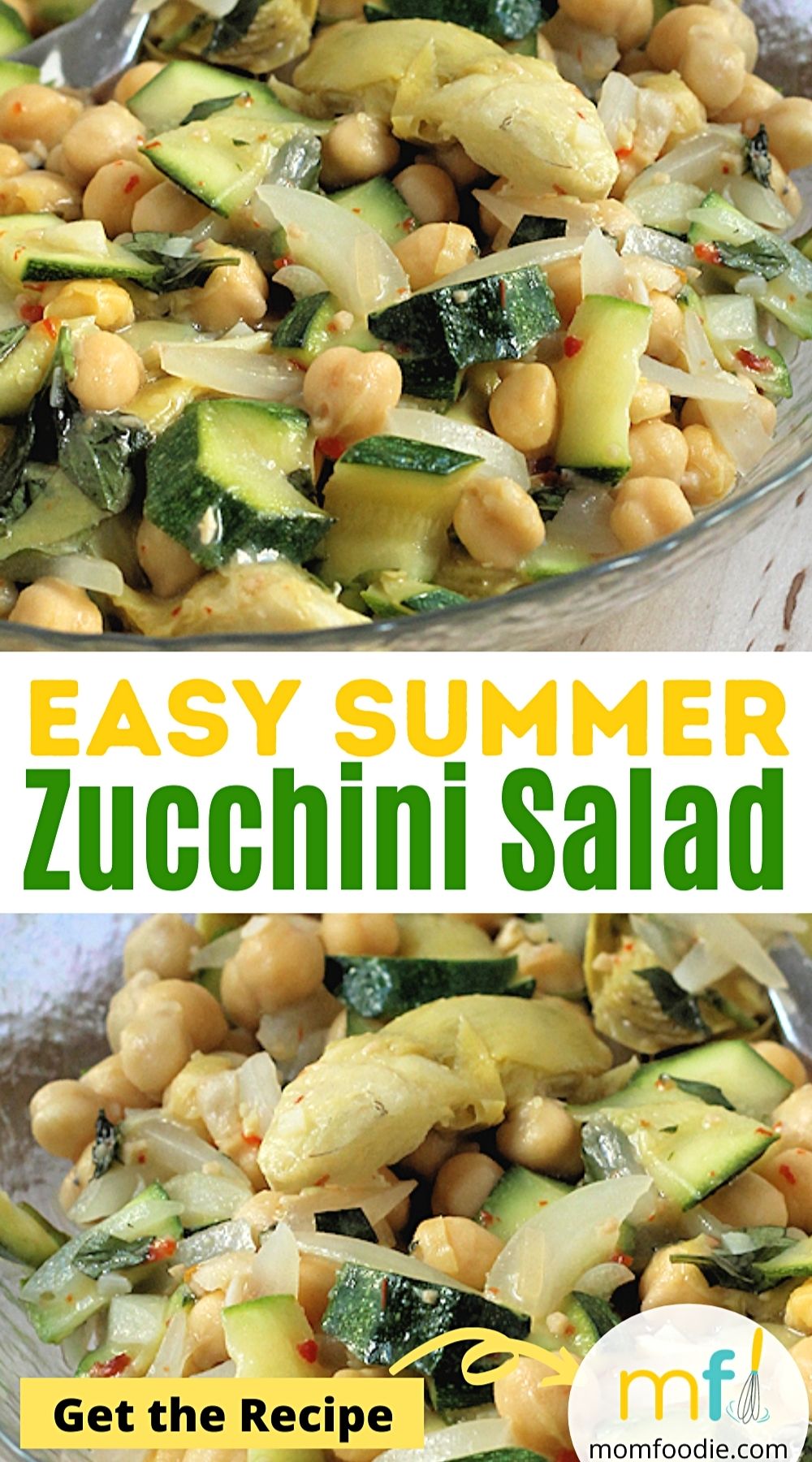 Zucchini Salad with Chickpea and Artichoke Mom Foodie