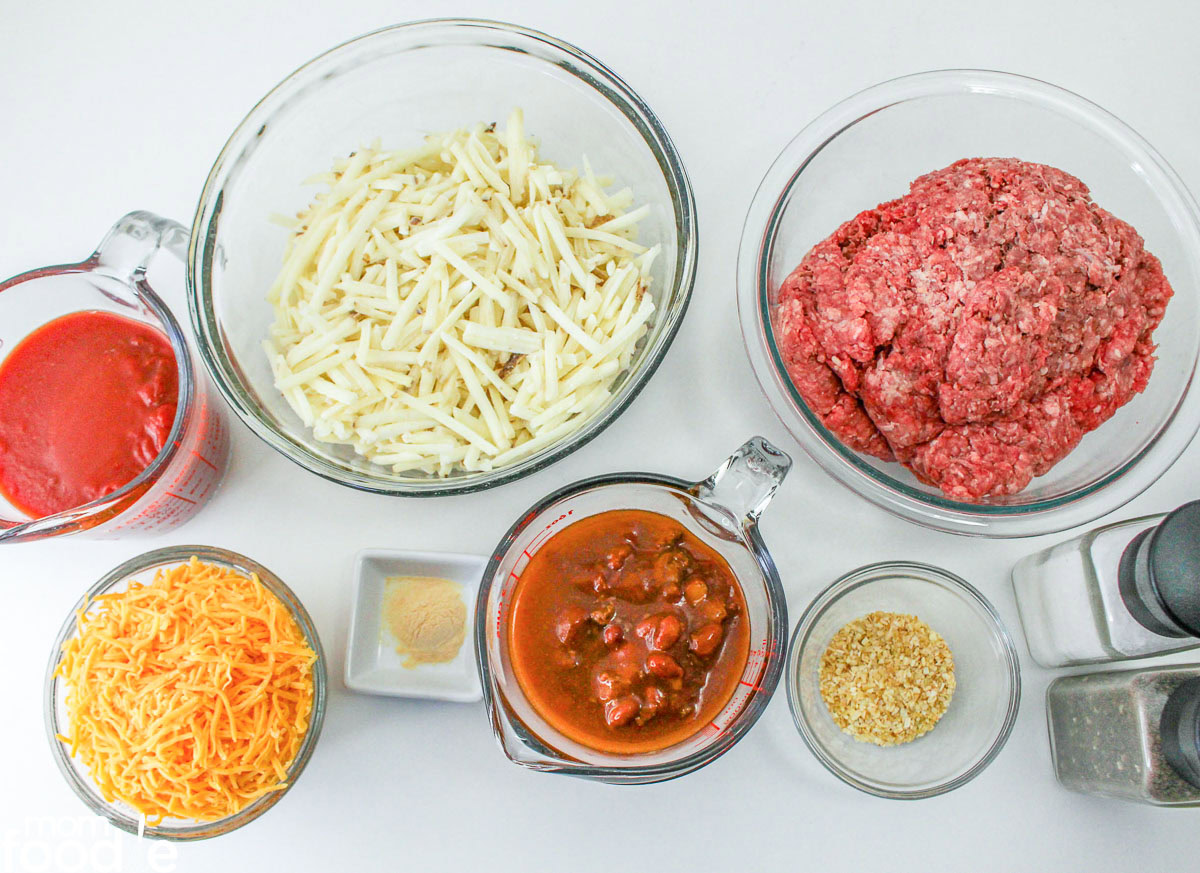 Ingredients Chili Cheese Hash Brown casserole