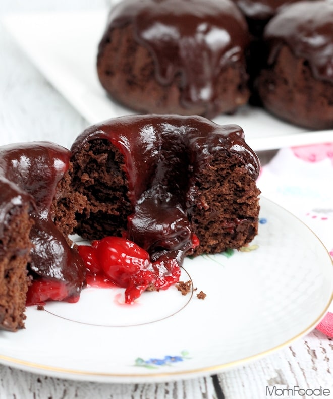 Chocolate Cherry Mini Bundt Cakes