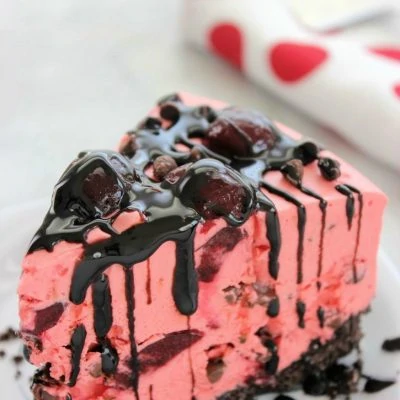 Chocolate Covered Cherry No-Bake Cheesecake