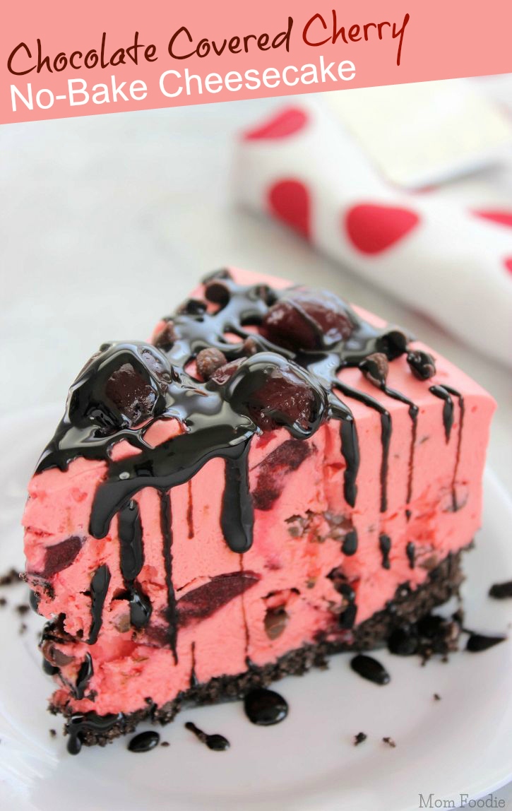 Chocolate Cherry Cheesecake - No Bake Cheesecake Recipe