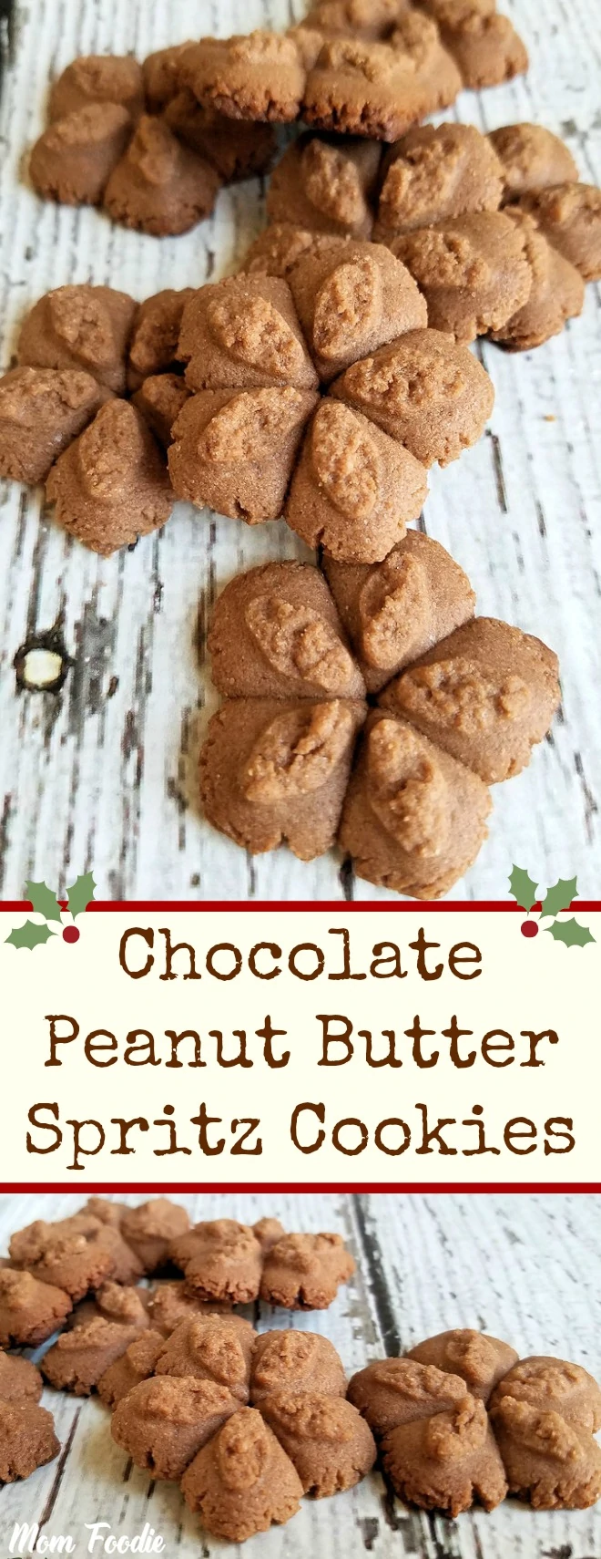 Chocolate Peanut Butter Spritz Cookies Recipe 