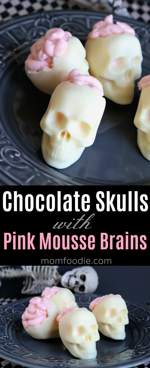 Chocolate Skulls with Brains Dessert