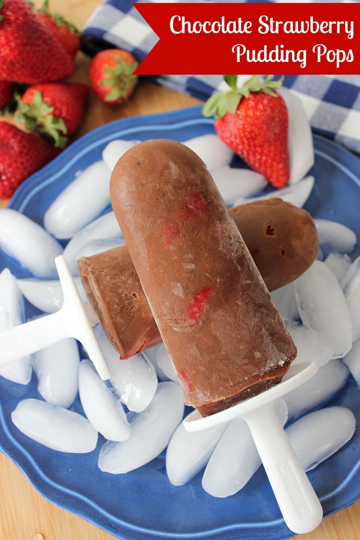 Chocolate Strawberry Pudding Pops