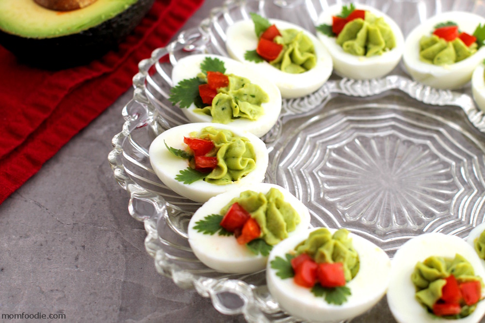 Avocado Deviled Eggs Christmas Trees with Rubbermaid TakeAlongs -  Courtney's Sweets