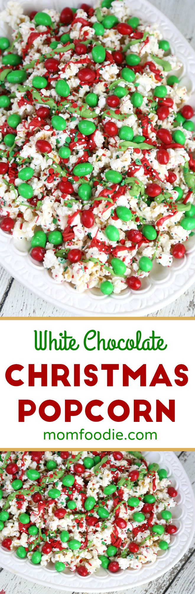 Christmas Popcorn recipe #Christmas #popcorn #whitechocolate #holidaysnacks