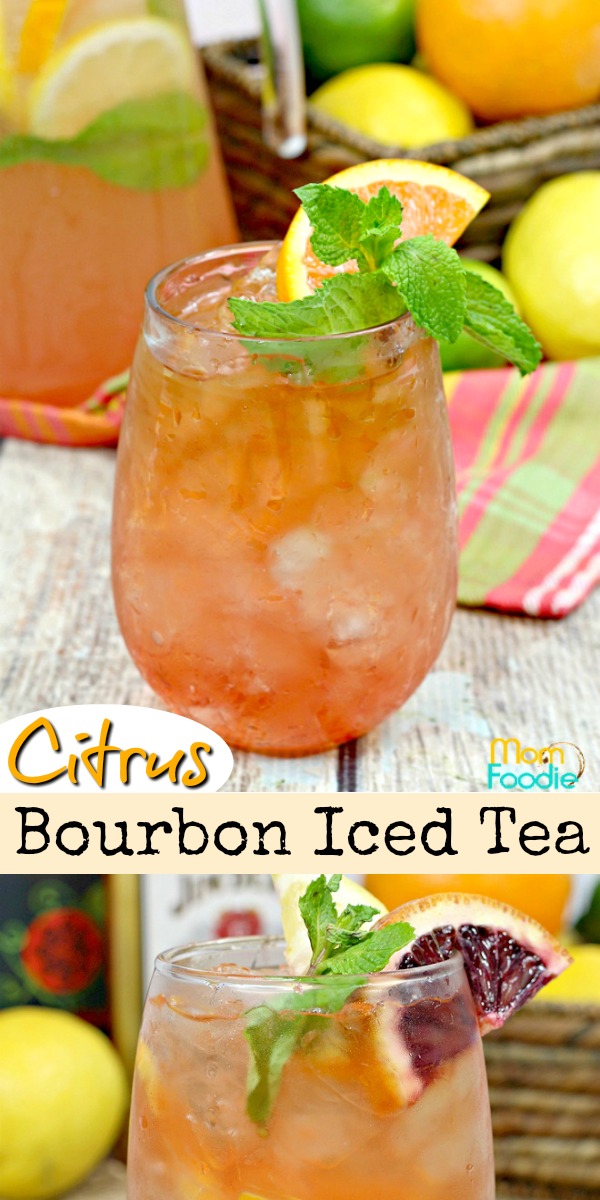 Citrus Bourbon Iced Tea pinterest