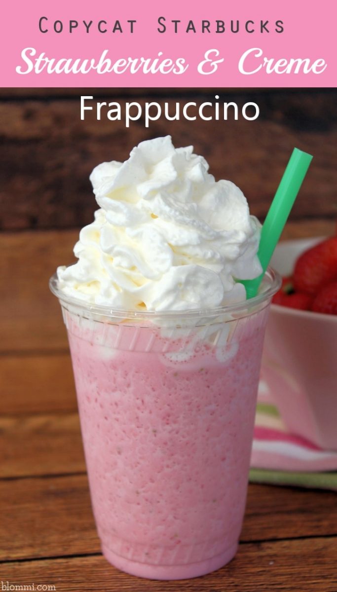 Copycat Starbucks Strawberries & Creme Frappuccino Recipe