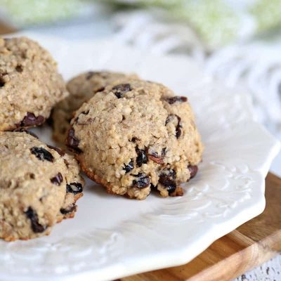 Cranberry Oatmeal Breakfast Cookies with Chocolate Chips