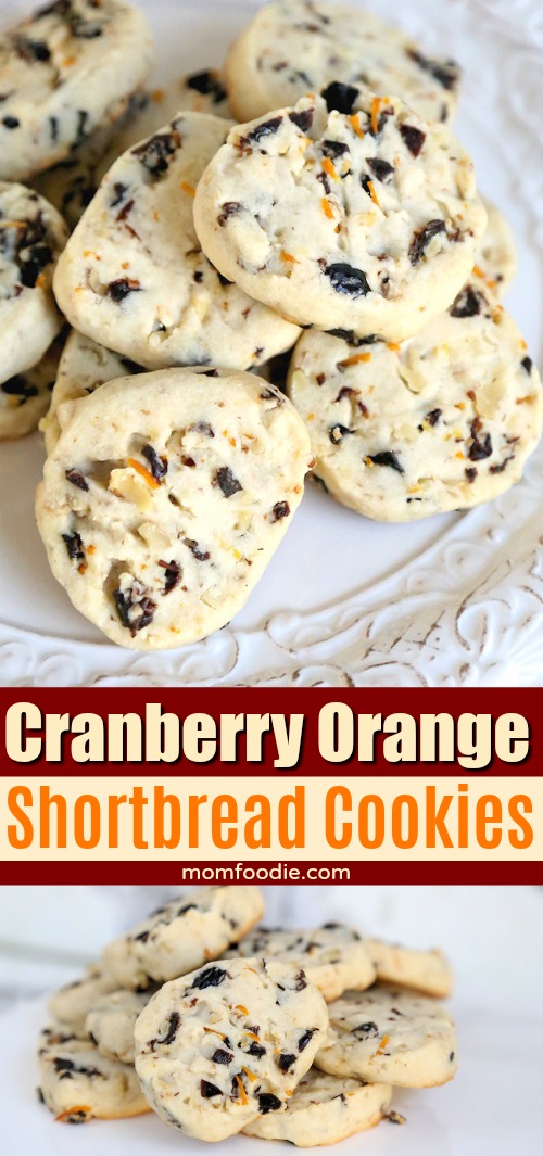 Cranberry Orange Shortbread Cookies