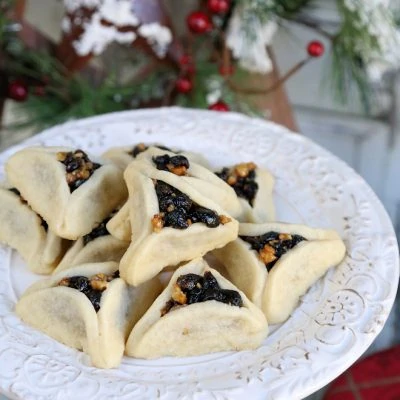 Cranberry Walnut Stuffed Shortbread cookies