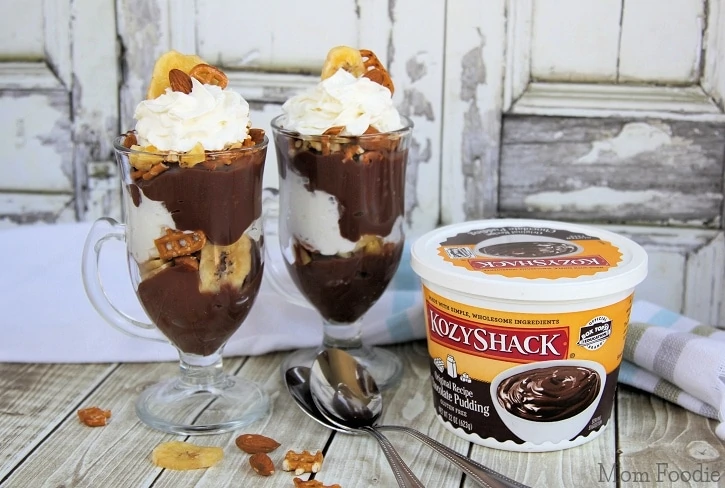 Crunchy Banana Chocolate Pudding Parfait -ingredients