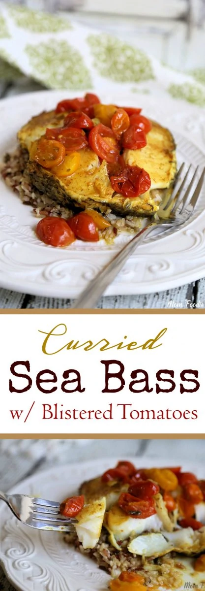 Curried Sea Bass with Blistered Tomatoes