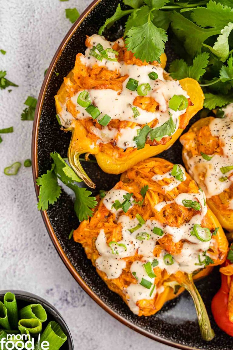 Buffalo Chicken Stuffed Peppers Recipe Mom Foodie