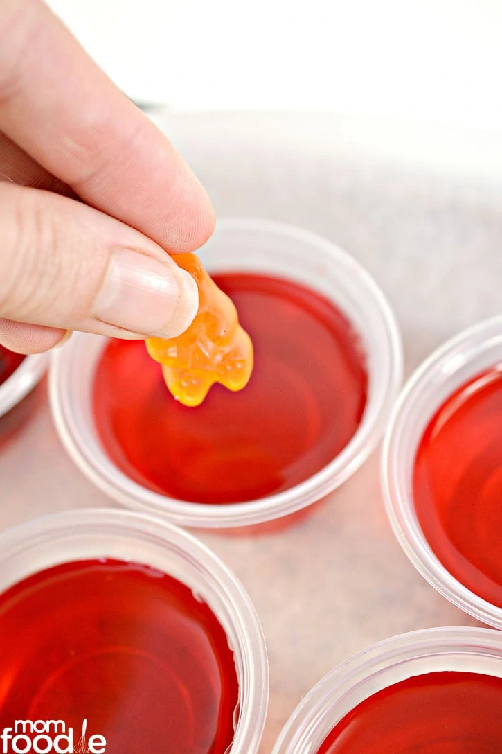 adding sugar free gummy bear to jell-o shots