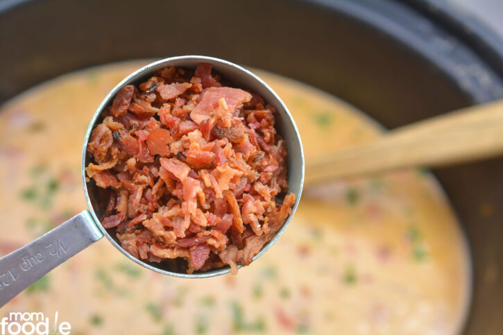 add bacon to the soup