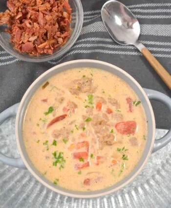 Keto Bacon Cheeseburger Soup