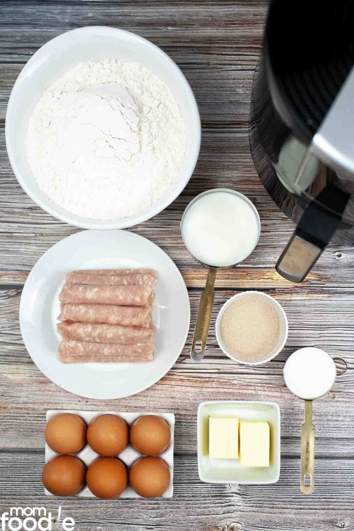 Ingredients for Texas Kolache recipe.
