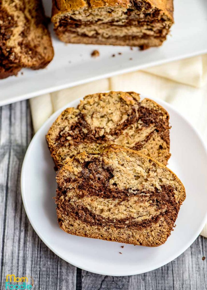 slices of chocolate banana bread