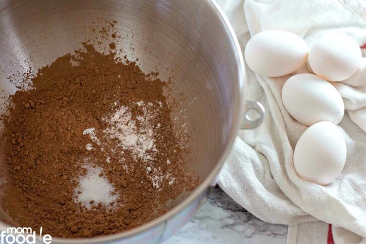 cocoa powder and large eggs