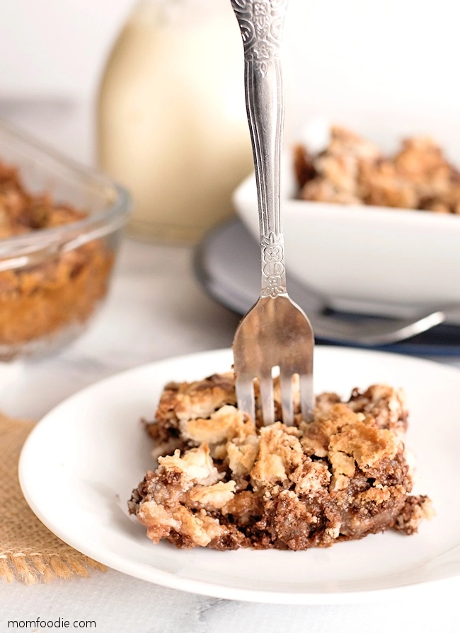 Earthquake Cake on a plate