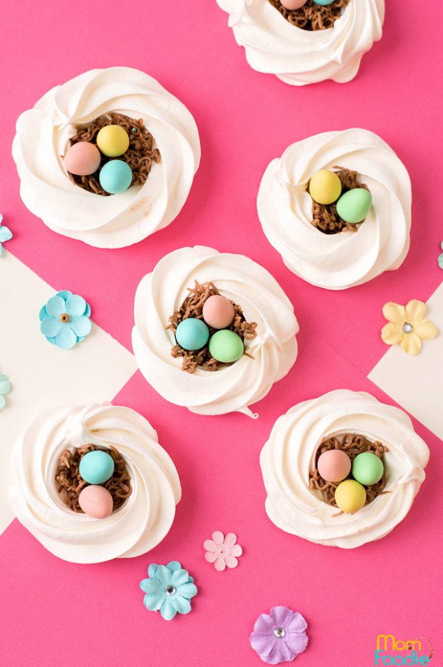 Easter Meringue Nests Gluten Free Meringue Cookies Mom Foodie
