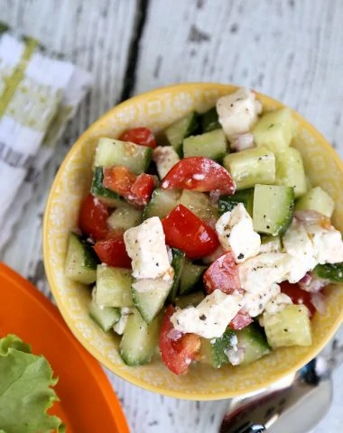 Easy Cucumber Feta Salad
