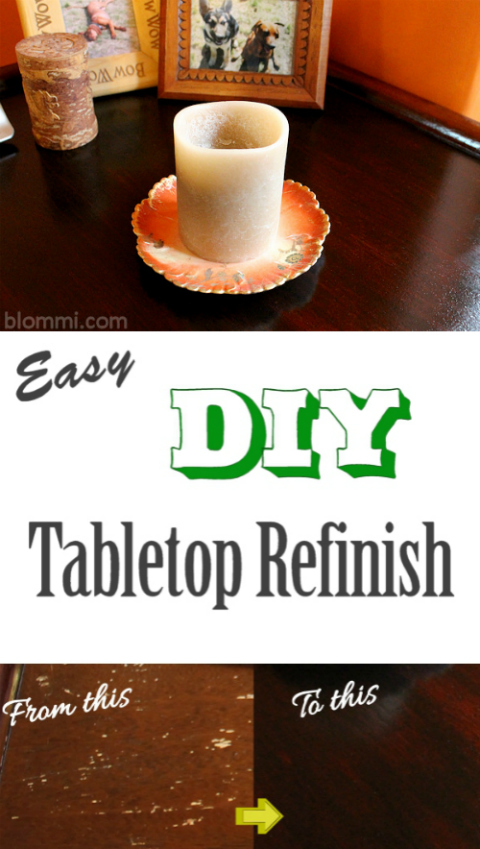 Easy DIY Table Top Refinish