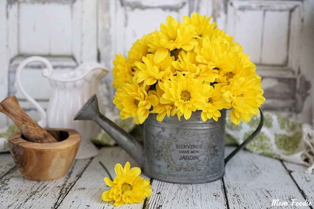 DIY Watering Can Flower Arrangement