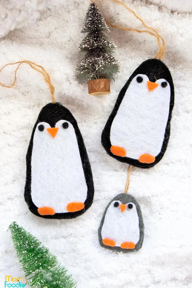 Felt Penguin Ornaments DIY