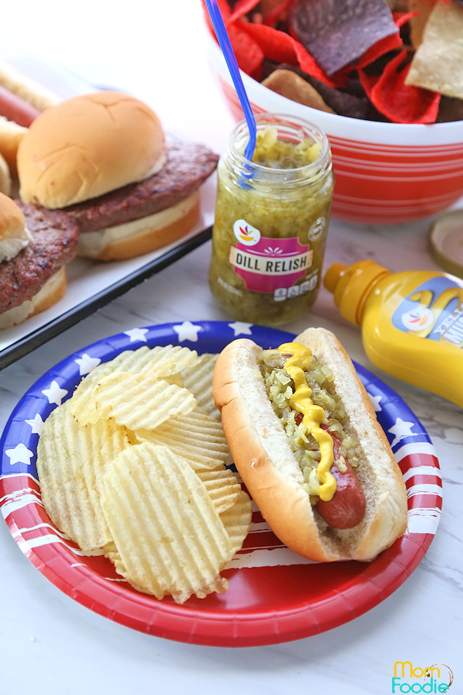 Fourth of July Hot Dogs and Hamburgers