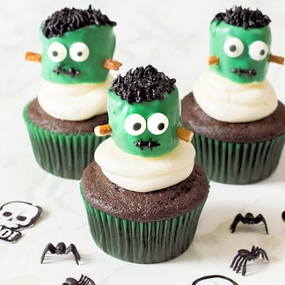 Frankenstein Marshmallow Cupcakes