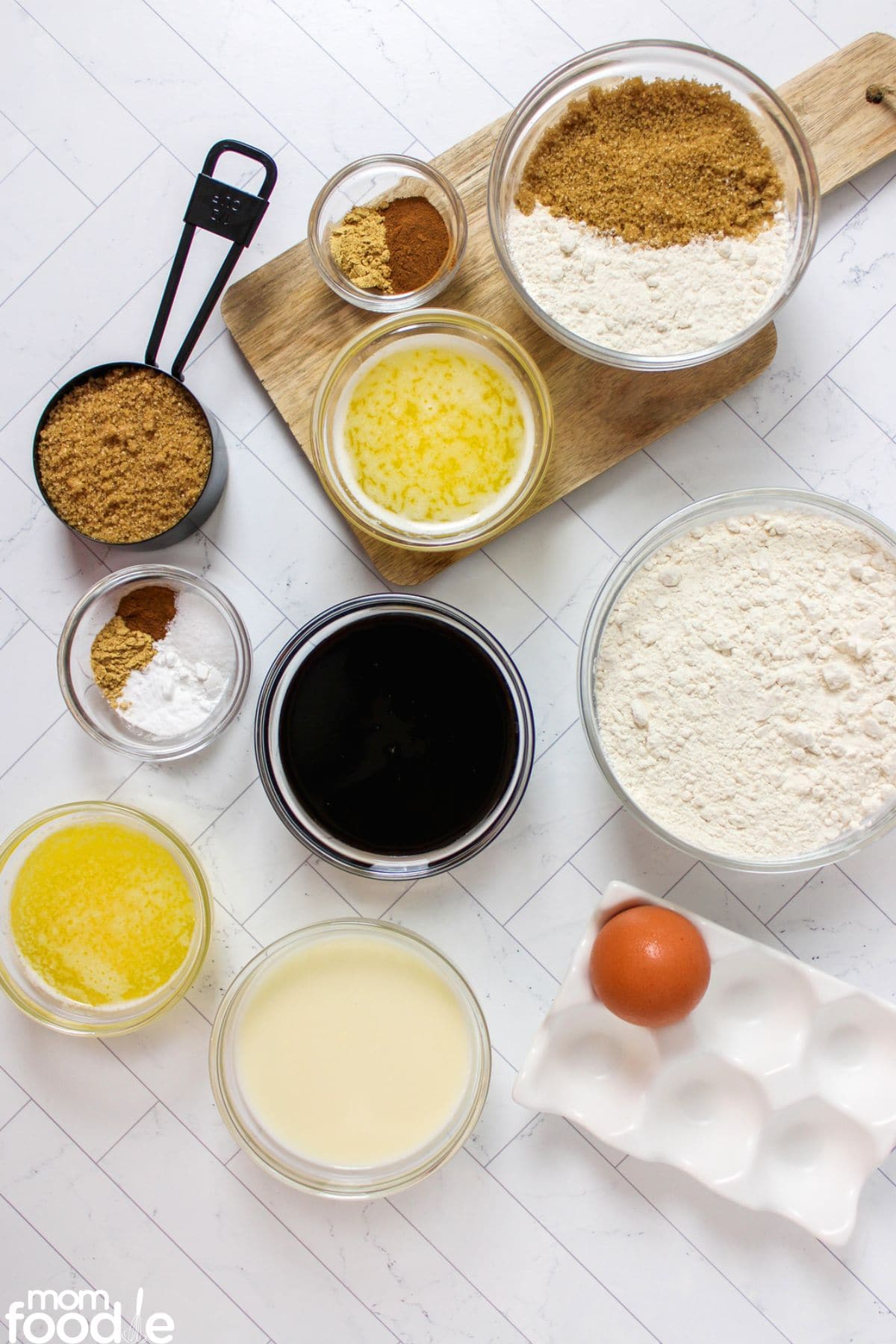 Gingerbread Muffin Ingredients