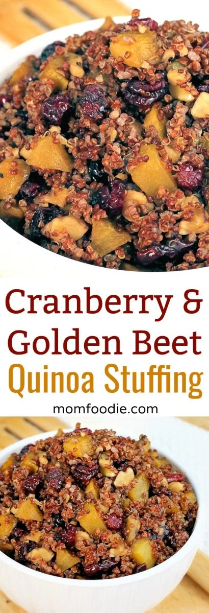 Golden Beet and Cranberry Quinoa Stuffing Recipe, gluten free