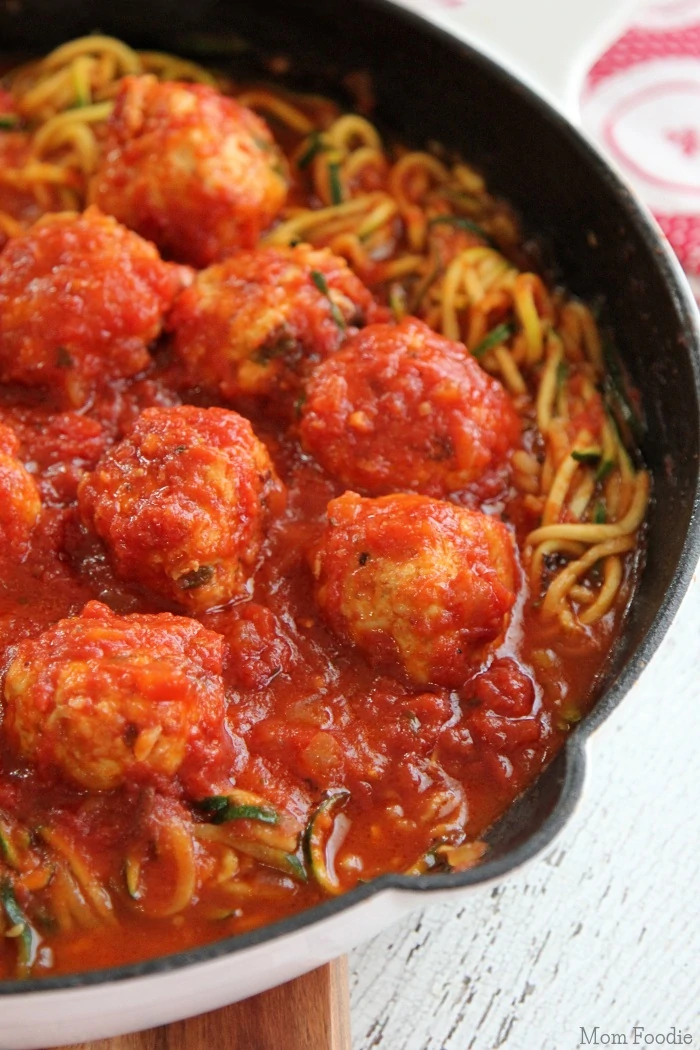 low carb Spaghetti and meatballs gluten-free grain-free low-carb