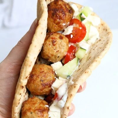 Greek Meatball Pita