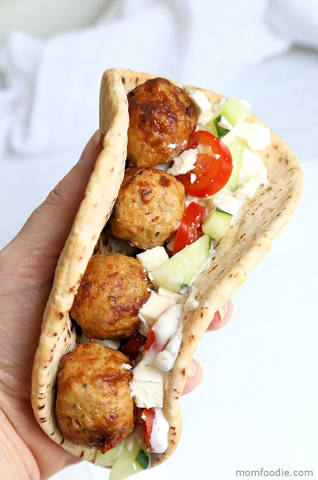 Greek Meatball Pita