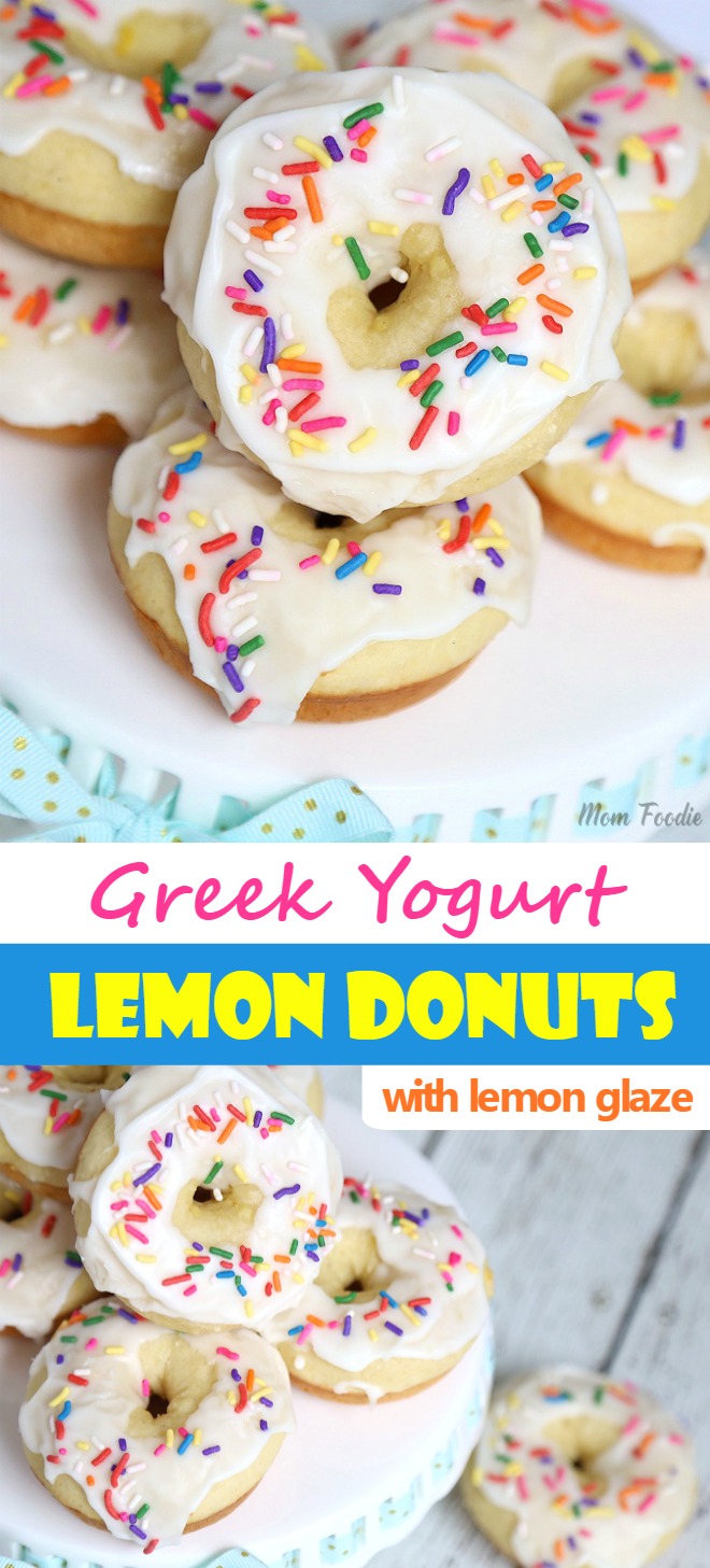 Greek Yogurt Lemon Donuts with Lemon Glaze
