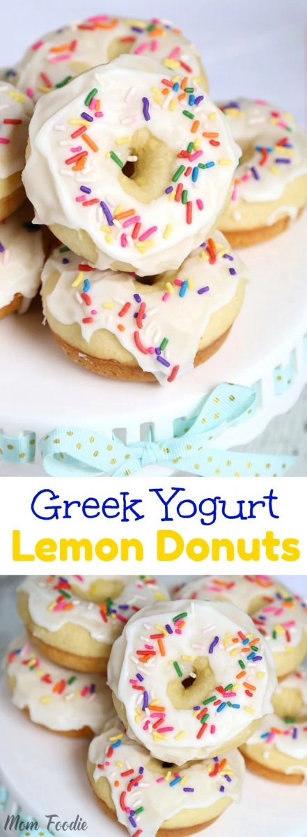 Greek Yogurt Lemon Donuts with Lemon Icing - easy recipe